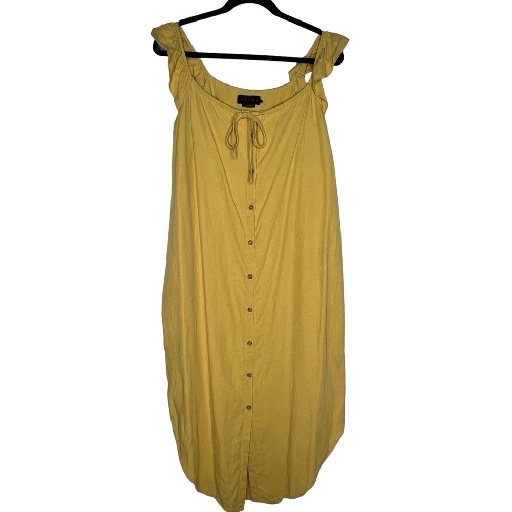 Hatch Jenna Linen Yellow Maternity Sundress size Small - Picture 2 of 6